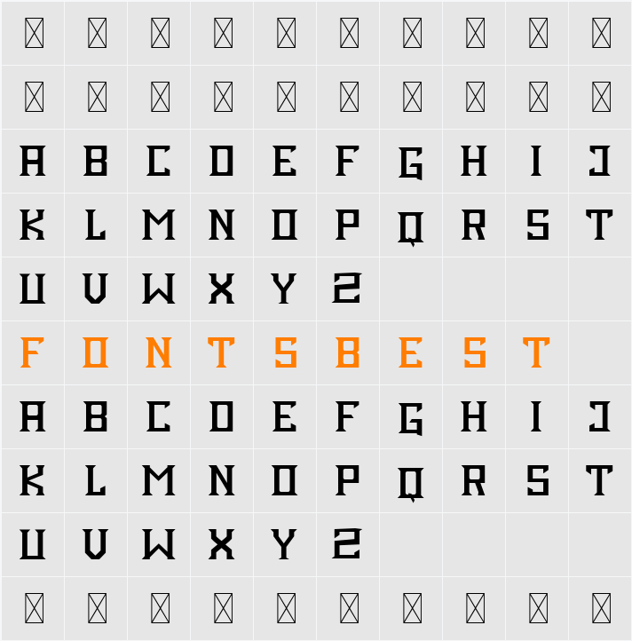 Expanded Pro DEMO Character Map