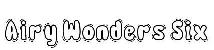 Airy Wonders Six Font Image