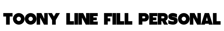 Toony Line Fill PERSONAL Font Image