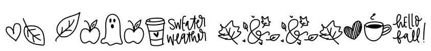 Fb autumn doodles Font Image