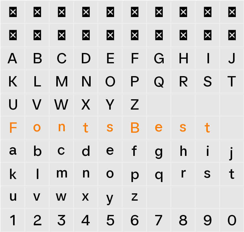 SFT Ritam Sans TRIAL Variable Medium Character Map