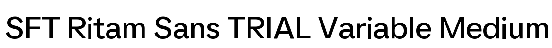 SFT Ritam Sans TRIAL Variable Medium Font Image