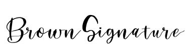 BrownSignature Font Image
