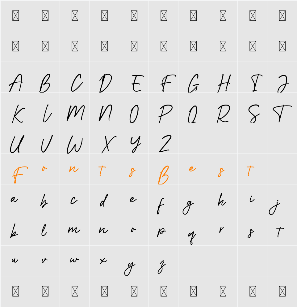 Saffron FREE Character Map