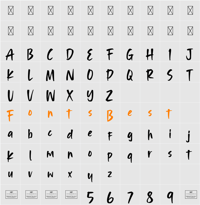 Blinking Character Map
