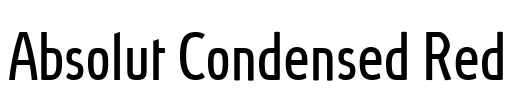 Absolut Condensed Red Font Image