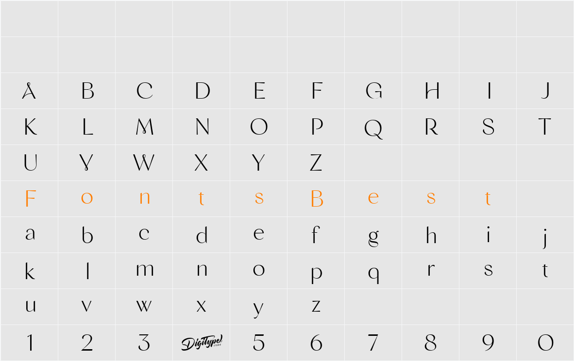 Avegreat Character Map