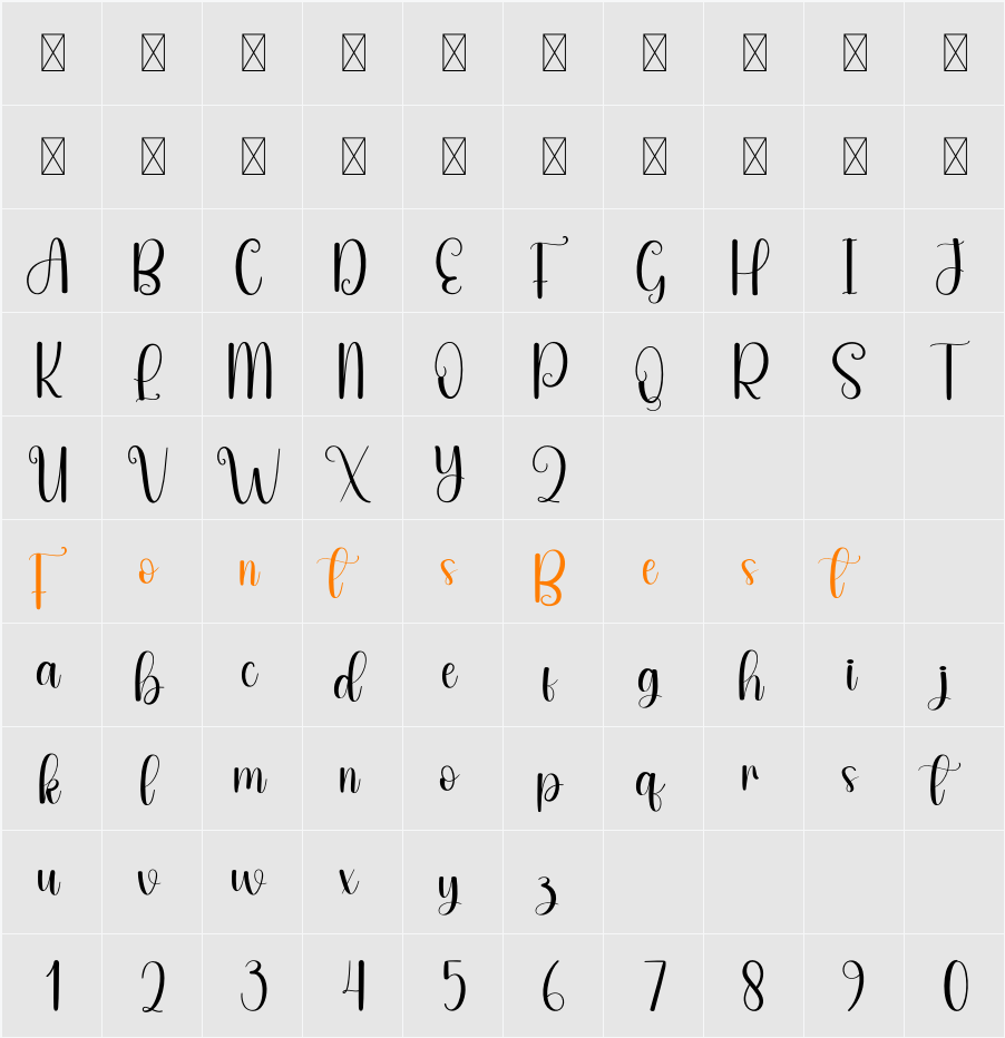 Sweet Daddy Character Map