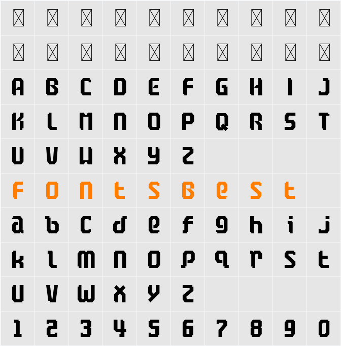 Stifly Character Map