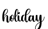 holiday Font Image