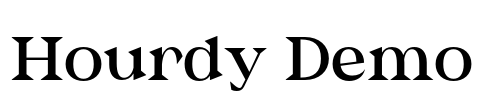 Hourdy Demo Font Image