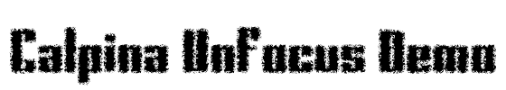 Calpina Unfocus Demo Font Image