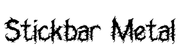 Stickbar Metal Font Image