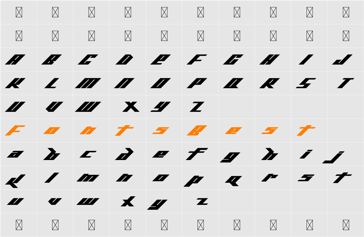 Hypik Character Map