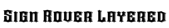 Sign Rover Layered Font Image