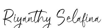 Riyanthy Selafina Font Image