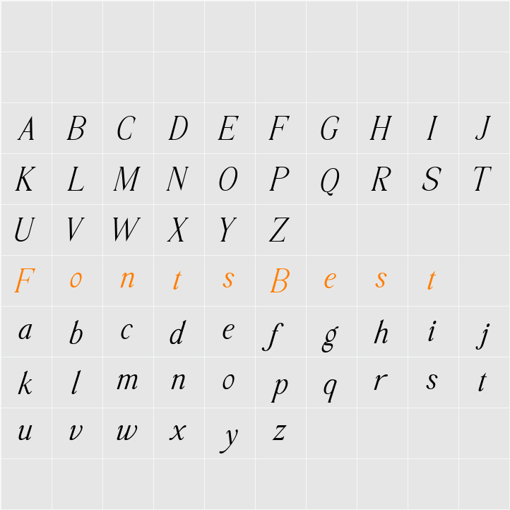 Calestic Character Map