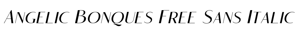 Angelic Bonques Free Sans Italic Font Image