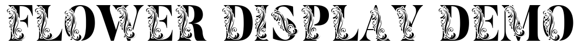 Flower Display Demo Font Image