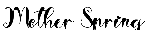 Mother Spring Font Image