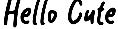 Hello Cute Font Image