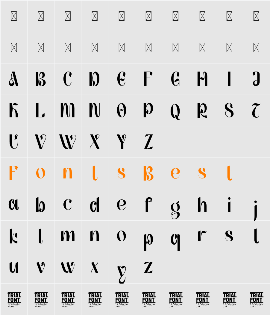 DIFFERENT MESSAGES DEMO Character Map