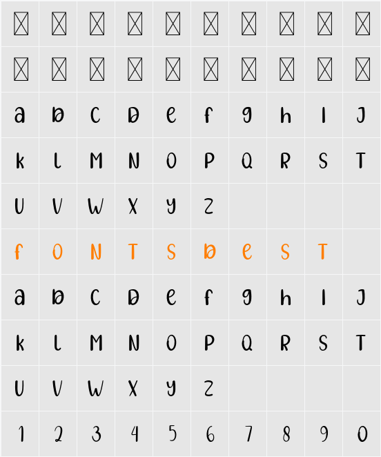 Aunty Character Map