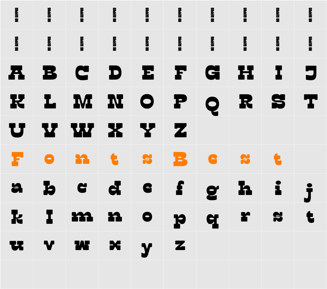 Ritchy DEMO Character Map
