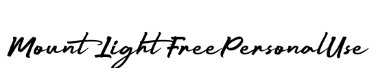 Mount Light FreePersonalUse Font Image