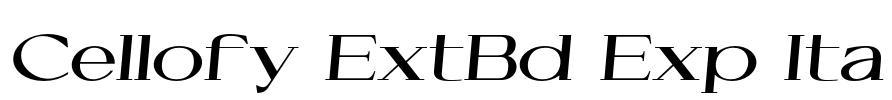 Cellofy ExtBd Exp Ita Font Image