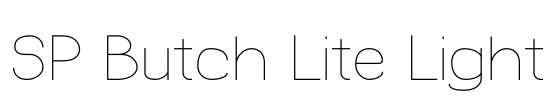 SP Butch Lite Light Font Image