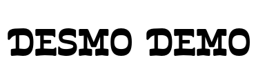 Desmo Demo Font Image