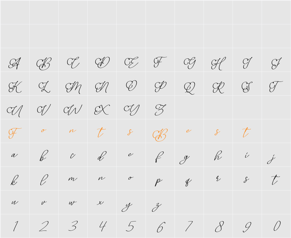 Adisty Character Map