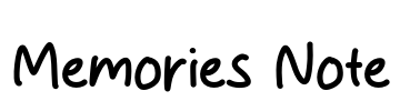 Memories Note Font Image
