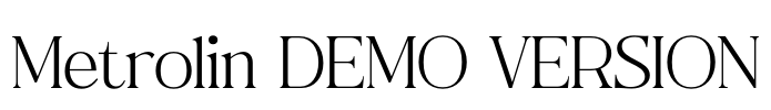 Metrolin DEMO VERSION Font Image