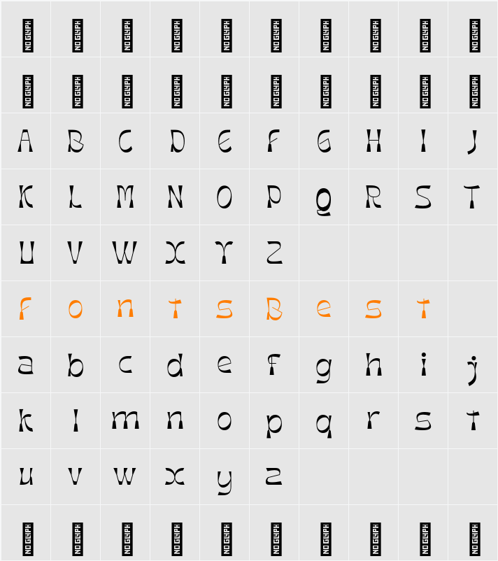 Retro Sugar - Demo Version Light Character Map