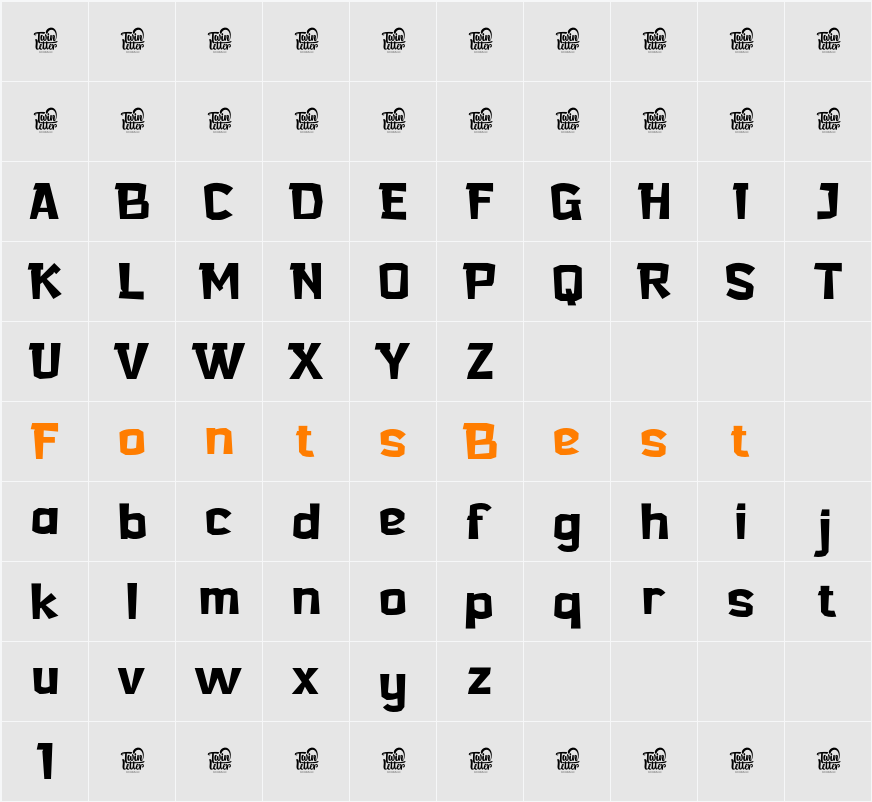 HERLOIT Regular Character Map