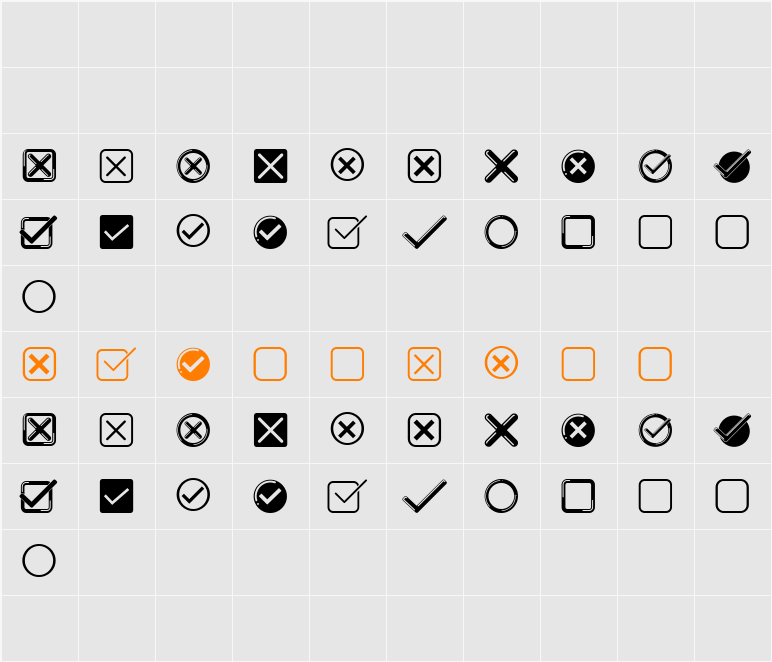 Arpenter Character Map