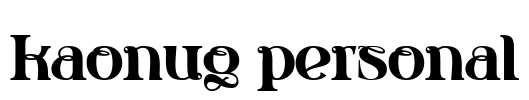 kaonug personal Font Image