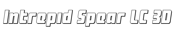 Intrepid Spear LC 3D Font Image