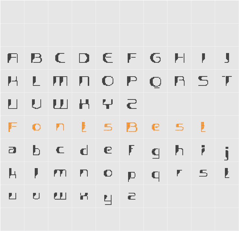 Alavine Disco Demo Character Map