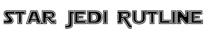 Star Jedi Outline Font Image