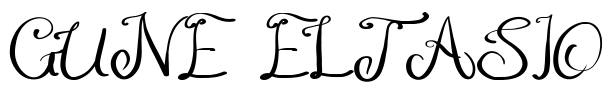 GUNE ELTASIO Font Image