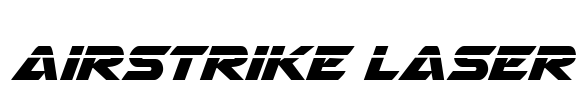 Airstrike Laser Font Image