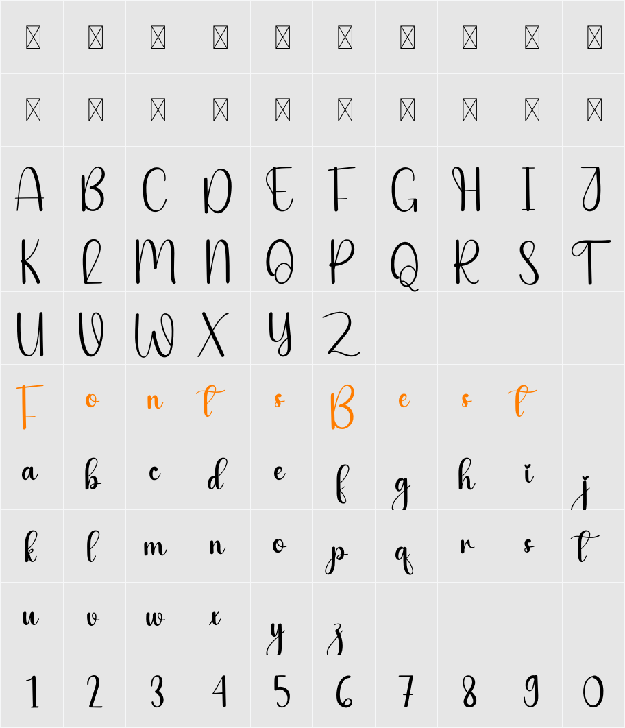 Tomorrow Character Map
