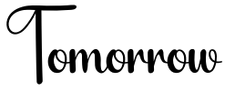 Tomorrow Font Image