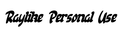 Raylike Personal Use Font Image