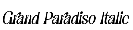 Grand Paradiso Italic Font Image