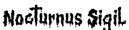 Nocturnus Sigil Font Image