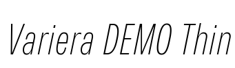 Variera DEMO Thin Font Image